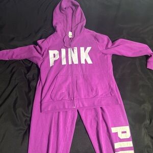 PINK Victoria's Secret Purple Hoodie and sweatpants